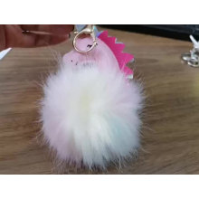 New design customized unique cartoon dog keychain Plush Fur Keyring